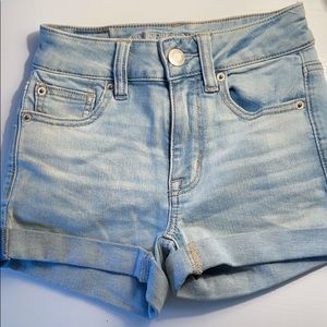 American Eagle light wash jean shorts